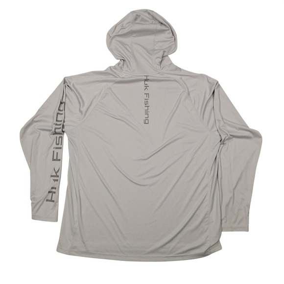 HUK Men's XL Gray Blue UPF50 Icon Performance Long Sleeve Hoodie Shirt BUNDLE - Picture 5 of 14